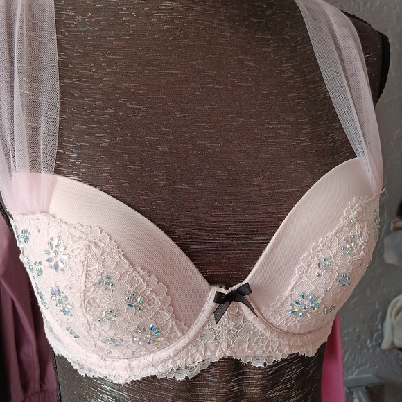 VICTORIA SECRET DREAM ANGELS LINED DEMI BRA 32D - Picture 7 of 15